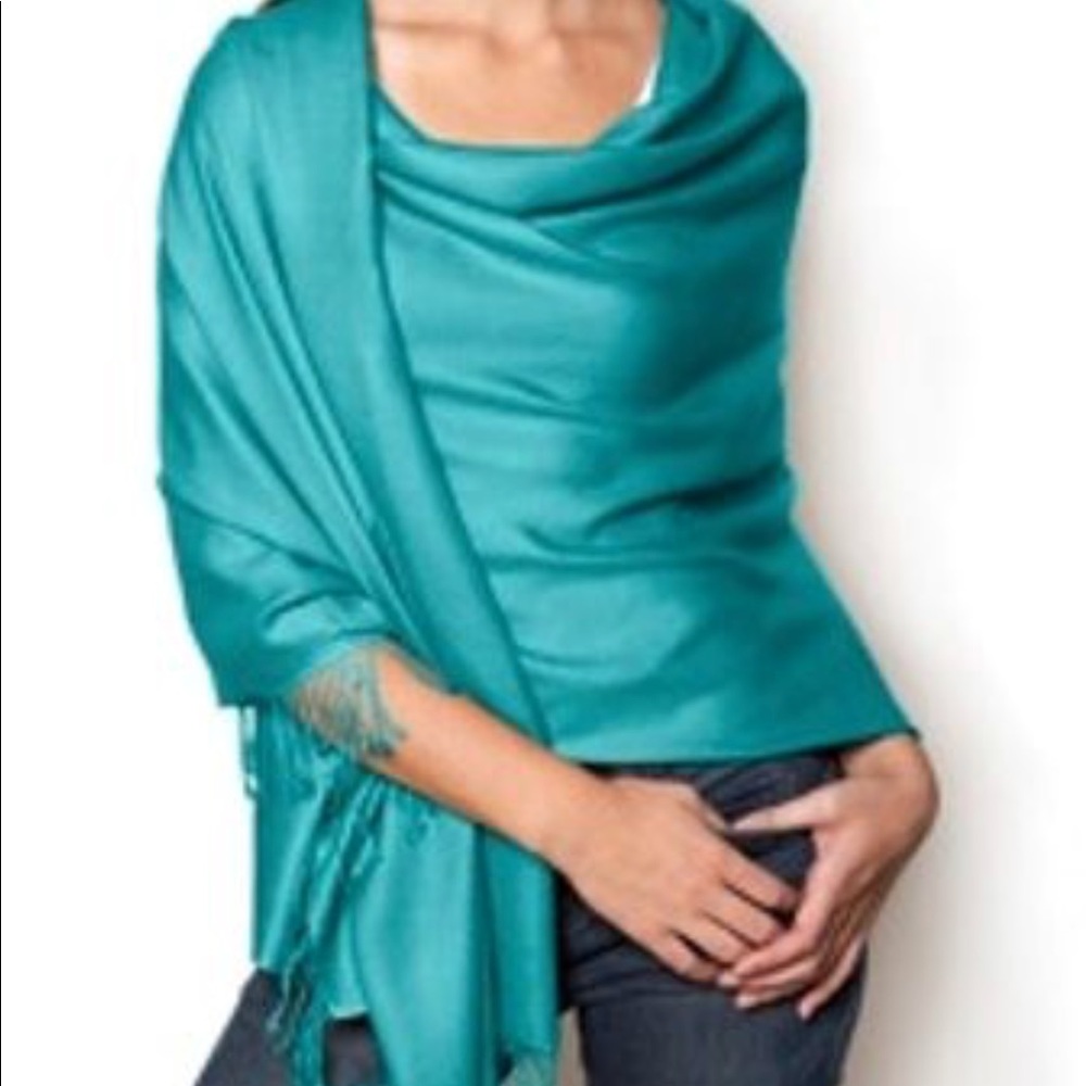 Turquoise pashmina scarf